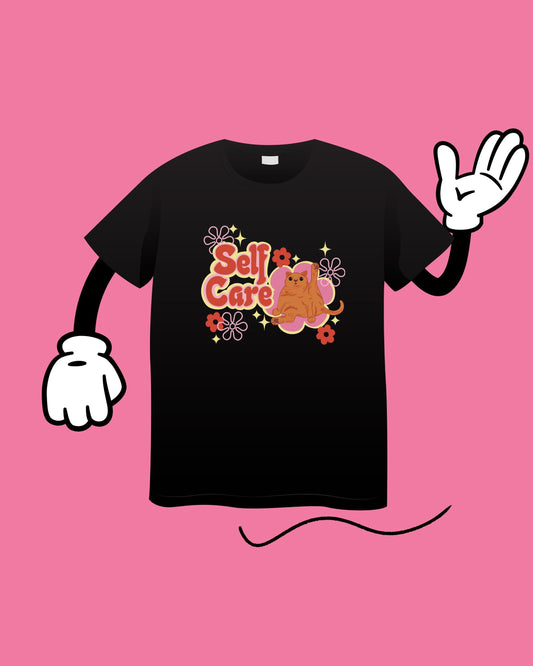 Self Care Cat T-Shirt – Funny Cat Graphic Tee