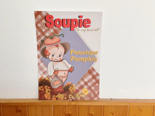 Soupie dolls: Penelope pumpkin A4 print