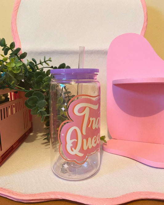 Trash queen acrylic tumbler