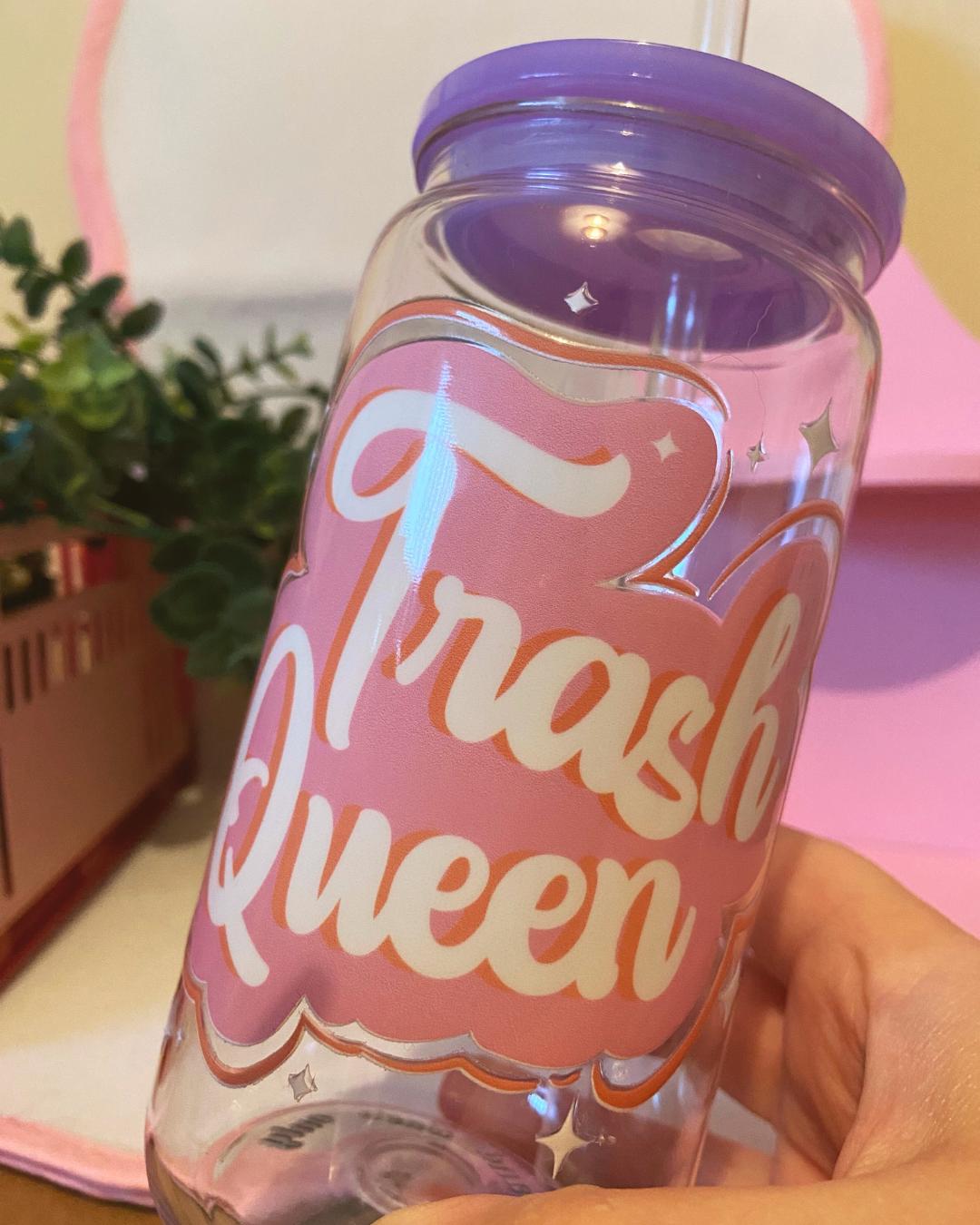 Trash queen acrylic tumbler