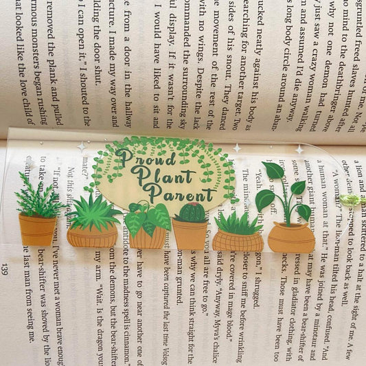 Proud Plant Parent acrylic bookmark