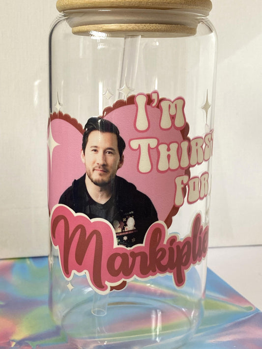 I'm thirsty for Markiplier 'crush cup' drinking glass