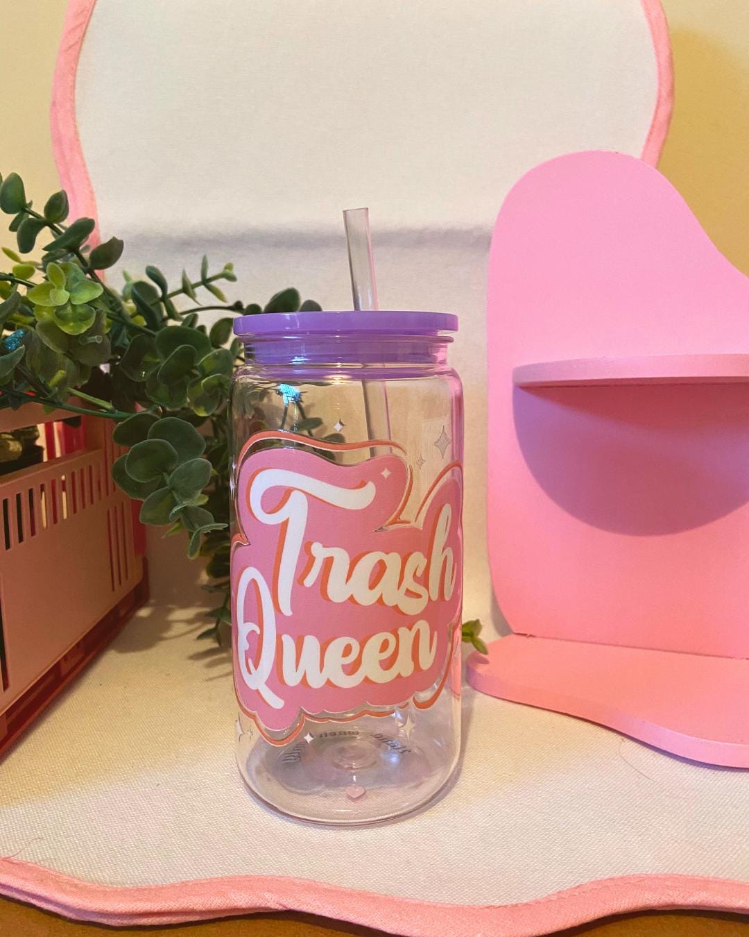 Trash queen acrylic tumbler