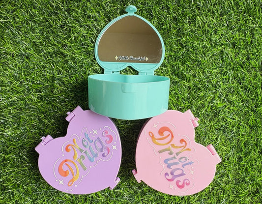 Not Drugs Retro Heart Trinket Box