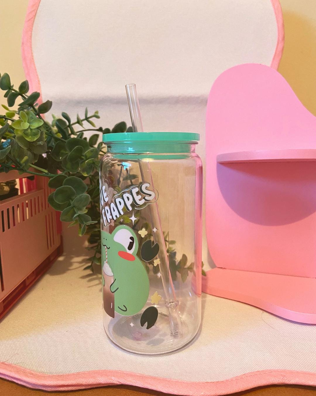 frogs love frappes acrylic tumbler