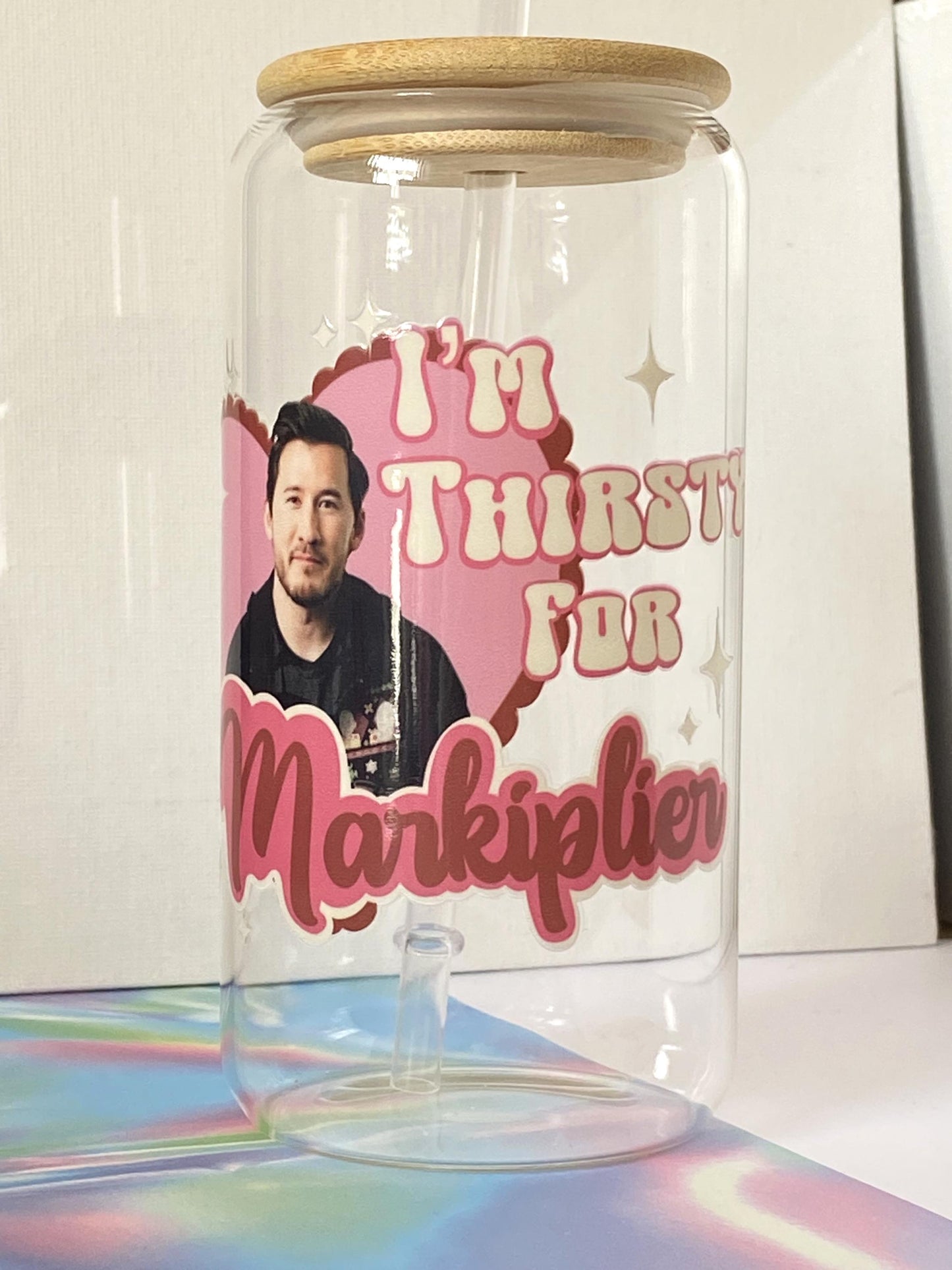 I'm thirsty for Markiplier 'crush cup' drinking glass
