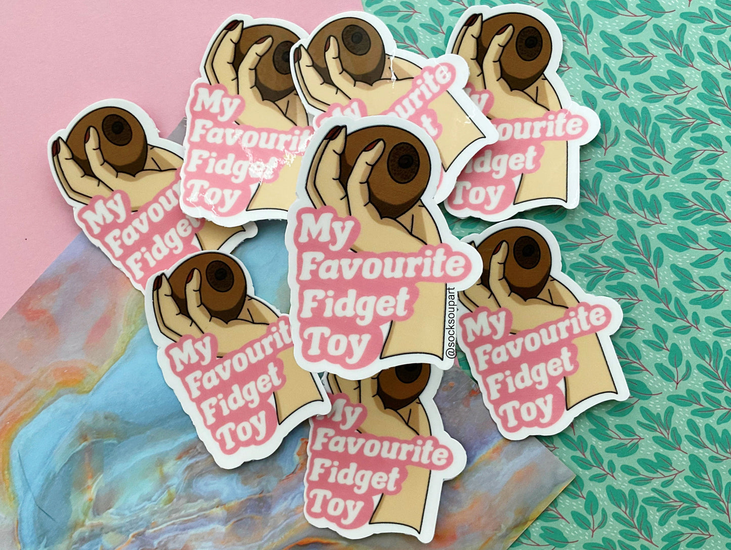 Fidget toy boob sticker