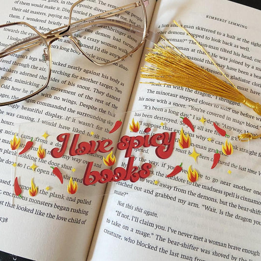 I love spicy books acrylic bookmark