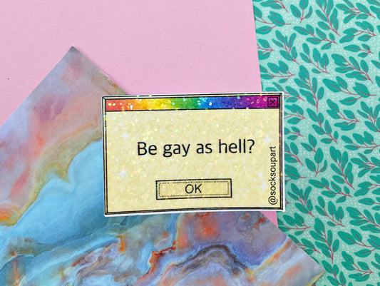 Gay pop-up shiny sticker