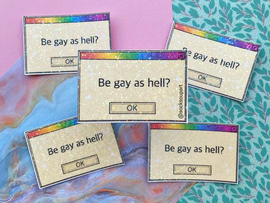 Gay pop-up shiny sticker