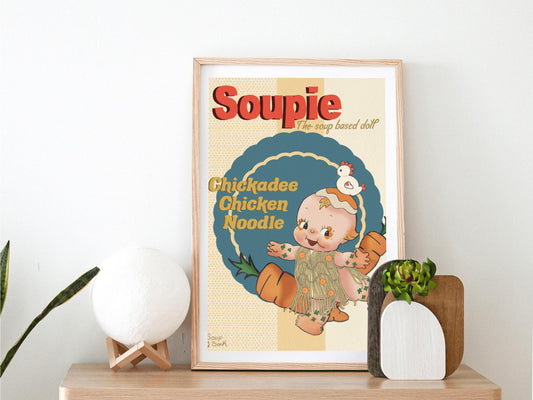Soupie doll: Chick a Dee chicken noodle A4 print
