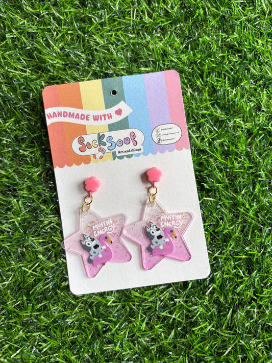 Muffin Energy Acrylic Drop Earrings
