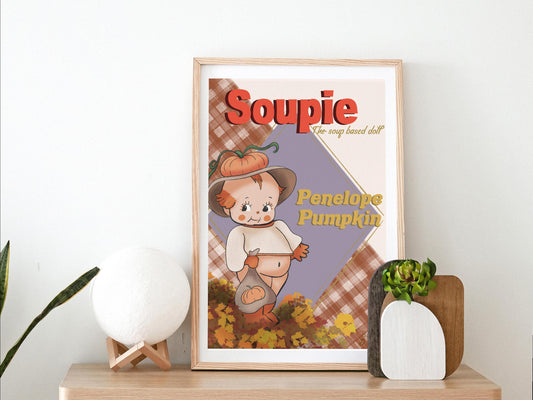 Soupie dolls: Penelope pumpkin A4 print