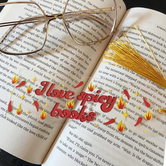 I love spicy books acrylic bookmark