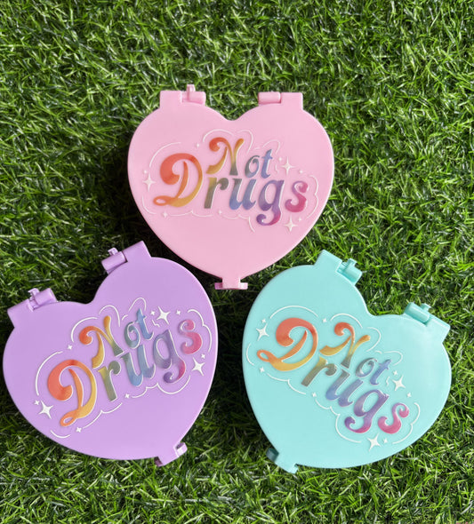Not Drugs Retro Heart Trinket Box