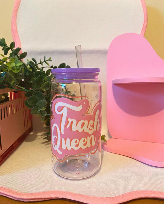 Trash queen acrylic tumbler