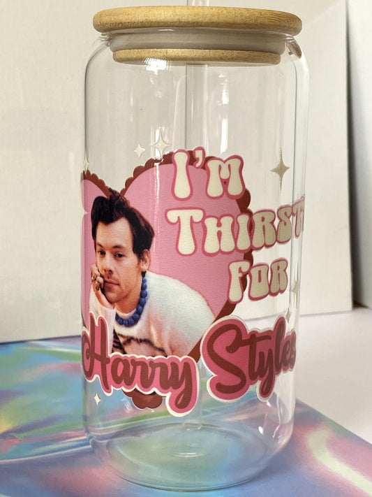 I'm thirsty for Harry Styles 'Crush cup' drinking glass unique fan gift