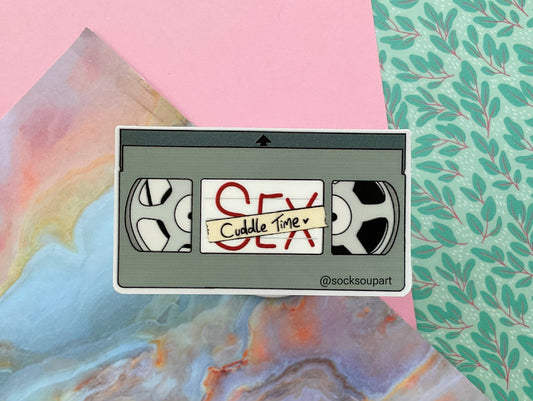 Vintage VHS S*X tape sticker