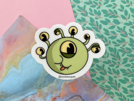 Cute dungeon and dragons Beholder sticker